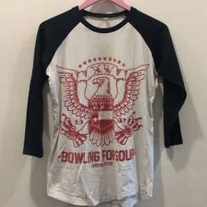 Bowling For Soup eagle baseball tee S Dallas Texas
